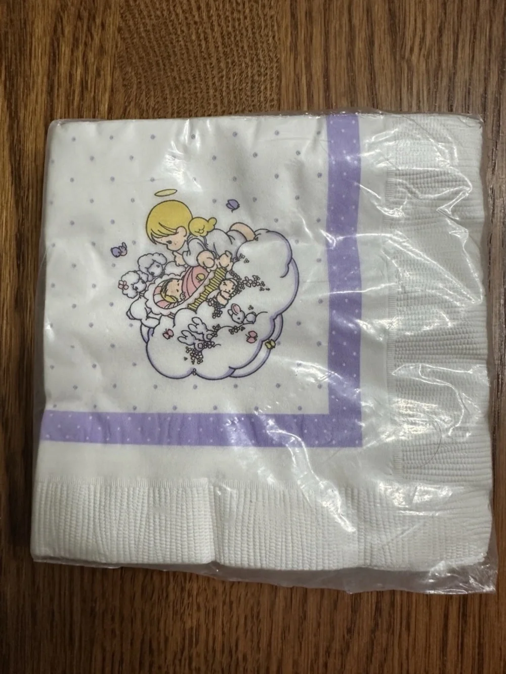 4 Packs * VTG 1994 Precious Moments BABY GIRL SHOWER party Cake Napkins Hallmark